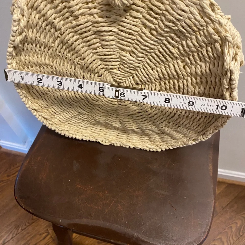Primark Beach Summer Woven Wicker/ Straw/Rattan Bag Lined With Pocket - Picture 11 of 14